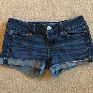 AE denim shorts